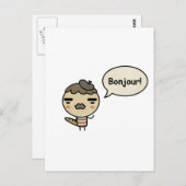 Bonjour. Briefkaart (Voorkant / Achterkant)