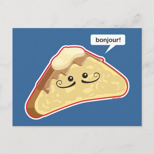 Bonjour. Briefkaart (Voorkant)