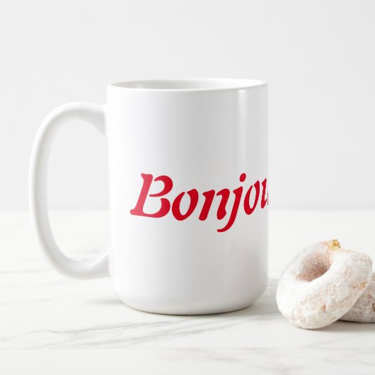 Bonjour Café/thé Mug (Avec donut)