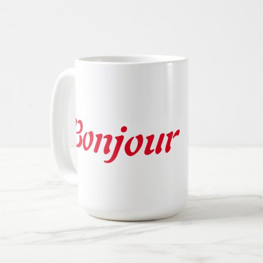 Bonjour Café/thé Mug (Devant gauche)