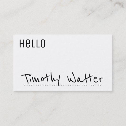 Bonjour  | Carte de nom (Devant)