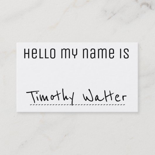 Bonjour  | Carte de nom 2 (Devant)