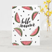Bonjour Carte de Pastèque Été Intérieur Vide (Fleur jaune)