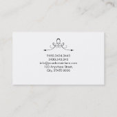 Bonjour carte de visite blanc minimaliste (Dos)