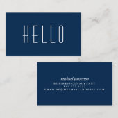 Bonjour carte de visite de conseiller (Devant / Derrière)