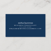 Bonjour carte de visite de conseiller (Dos)