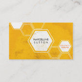 Bonjour carte de visite de grunge d'hexagone (Dos)
