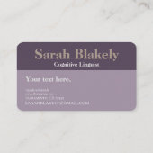 Bonjour carte de visite de salutation (Dos)