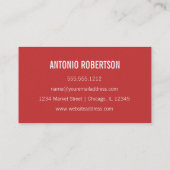 Bonjour carte de visite, papier pearlized (Dos)