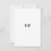 Bonjour ! Carte de vœux (Dos)