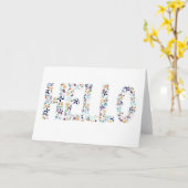 "BONJOUR" carte de voeux (Fleur jaune)