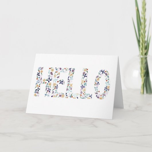 "BONJOUR" carte de voeux (Devant)