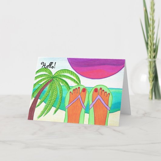 Bonjour ! carte de voeux (Devant)