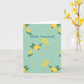 Bonjour Carte de voeux d'été (Fleur jaune)