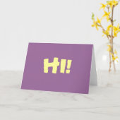BONJOUR ! Carte de voeux simple (Fleur jaune)
