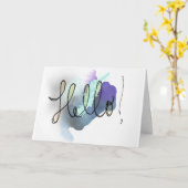 Bonjour ! - Carte de voeux vide (Fleur jaune)