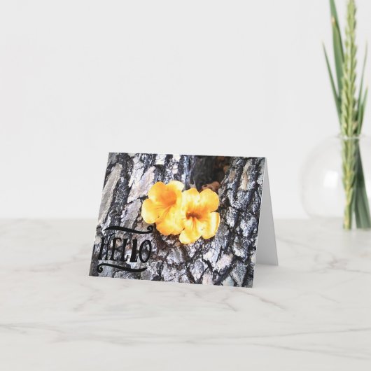 Bonjour Carte de voeux vierge avec Allamanda jaune (Devant)