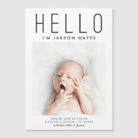 BONJOUR Carte magnétique Faire-part de naissance s