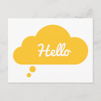 Bonjour carte postale de carte de voeux