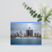 Bonjour carte postale de Detroit, Michigan (Debout devant)