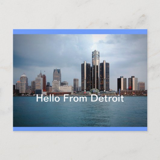 Bonjour carte postale de Detroit, Michigan (Devant)