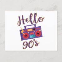 Bonjour carte postale de lecteur de cassettes radi