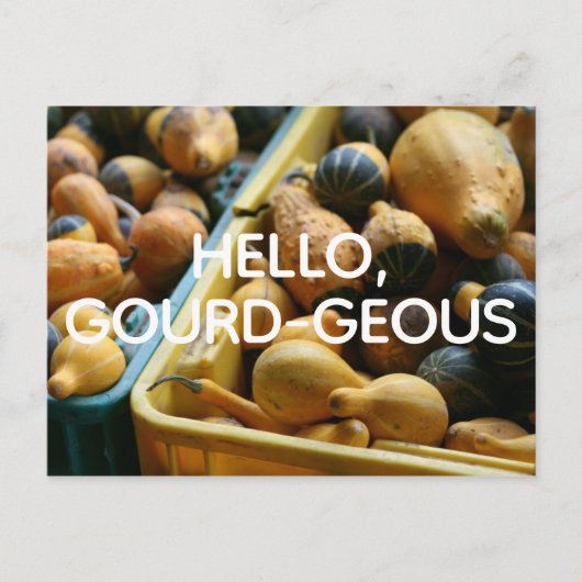 Bonjour, Carte postale gourde (Devant)