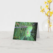 bonjour carte pour notes de chenille (Fleur jaune)