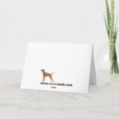 Bonjour . Carte Vizsla. (Dos)