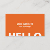 BONJOUR CARTES DE VISITE ORANGES DE %PIPE% (Devant)