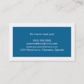 Bonjour cartes de visite personnels de mise en (Dos)