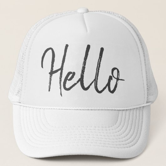Bonjour Casquette de baseball blanc tendance (Devant)
