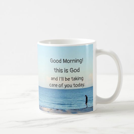 "Bonjour, c'est Dieu" Café Mug (Droite)