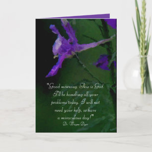 "Bonjour. C'est Dieu." Carte Inspiration