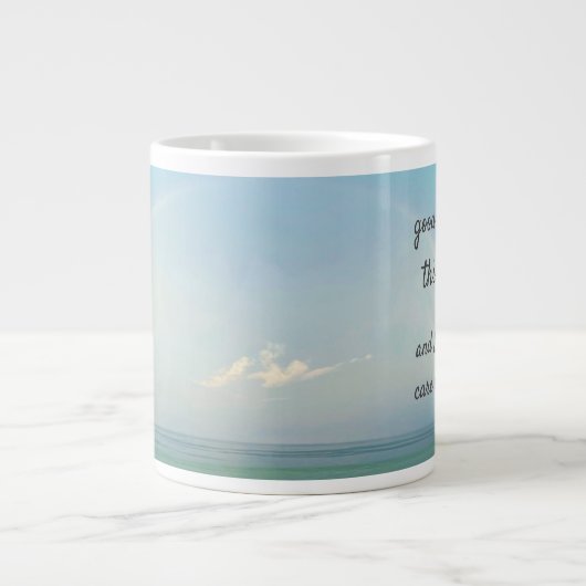 "Bonjour, c'est Dieu" Mug de café géant (Devant)