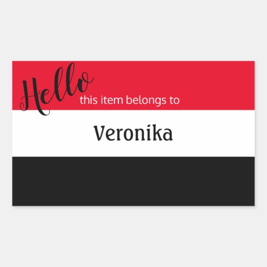 Bonjour cet article appartient à Name Stickers (Devant)