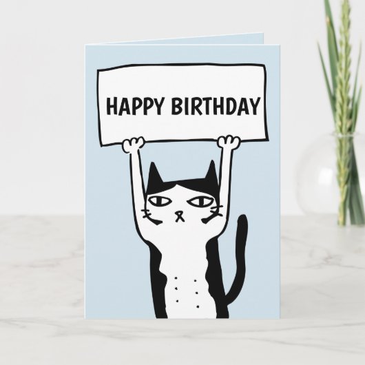 BONJOUR CHAT DE L'ANNIVERSAIRE CARTES (Devant)