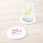 Bonjour chéri dessous de verre en grès (Côté)