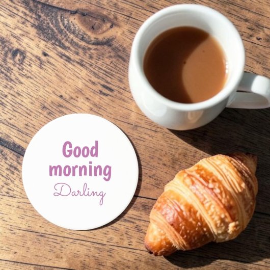 Bonjour chéri dessous de verre en grès