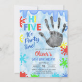 Bonjour cinq, heure de la fête, mince, invitation  (Devant)