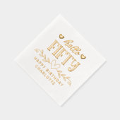 Bonjour Cinquante 50e anniversaire Floral Nom pers (Droite)