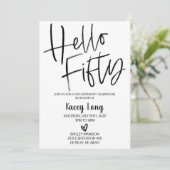 Bonjour Cinquante 50e Invitation anniversaire (Debout devant)