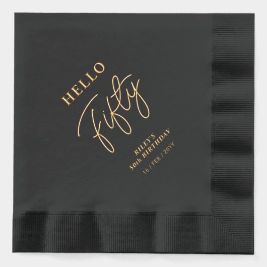 Bonjour Cinquante | Script moderne 50e fête d'anni (Recto)