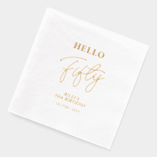 Bonjour Cinquante | Script moderne 50e fête d'anni (Gauche)