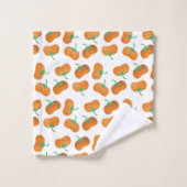 Bonjour Citrouille Automne Motif Orange Green (Gant de toilette)