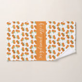 Bonjour Citrouille Automne Motif Orange Green (Serviette à main)