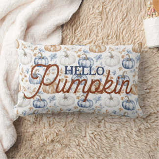 Bonjour Citrouille Autumn Farmhouse Coussin