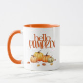 Bonjour Citrouille Fall Café Mug (Gauche)