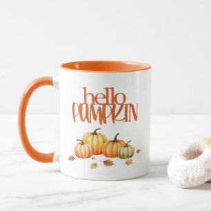 Bonjour Citrouille Fall Café Mug