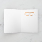 Bonjour Citrouille Scarecrow Halloween Carte de vo (Intérieur)